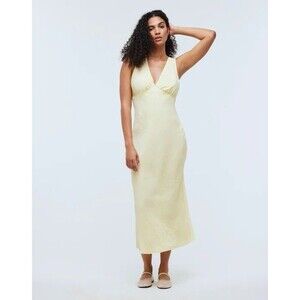 Madewell The Ariana Sleeveless Midi Slip Dress Women's Sz 4 Candlelight Yellow